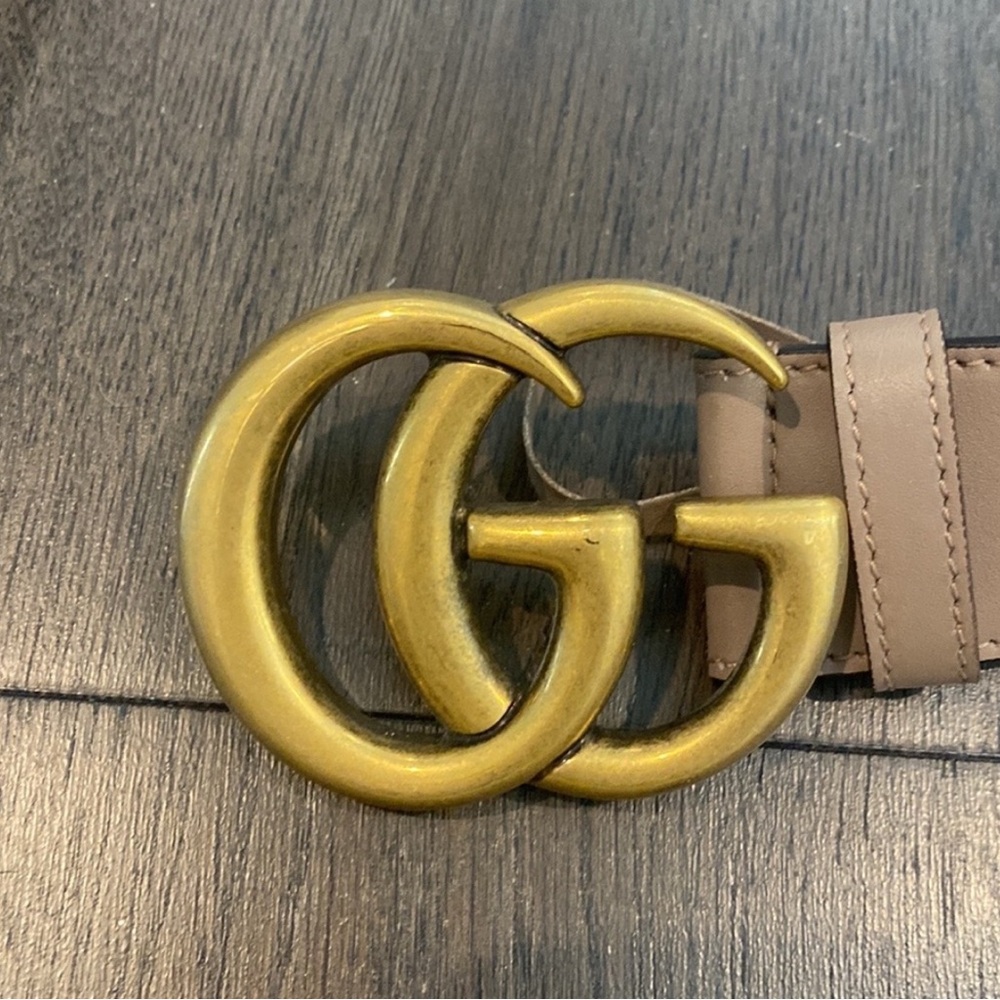 Gucci Beige GG Logo Belt - Picture 2 of 5